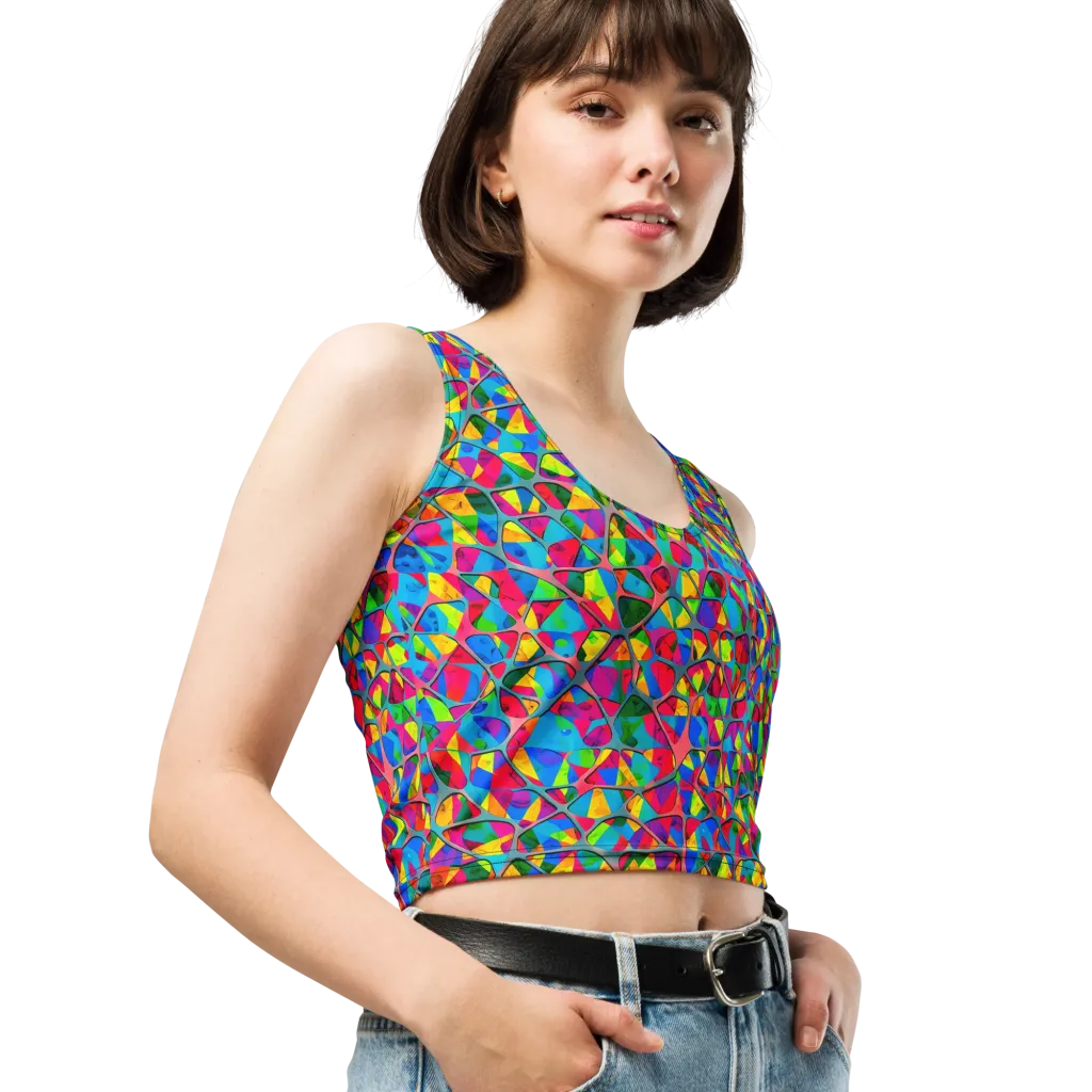 Chromatic Web on Crop Top — Right Front
