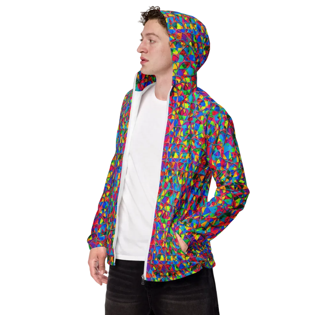 Chromatic Web on Men's Windbreaker — Left Front