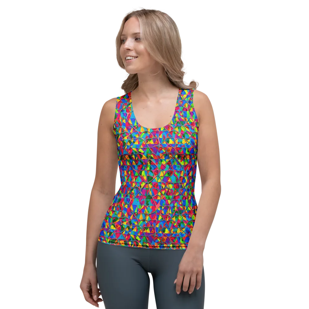 Chromatic Web on Women's Tank Top — Front