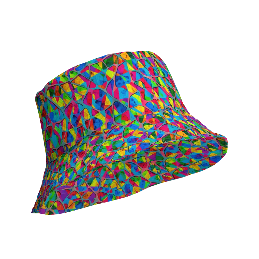 Chromatic Web on Reversible Bucket Hat — Product details Outside