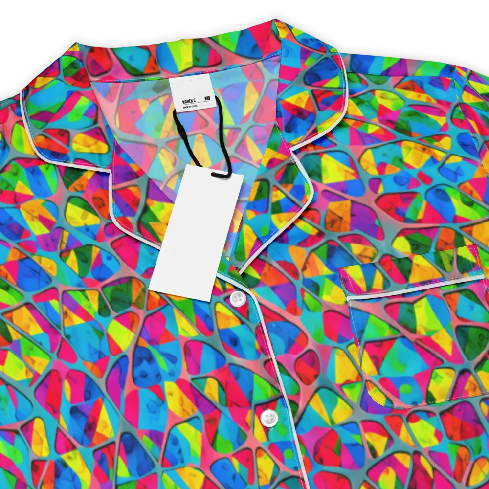 Chromatic Web on Women's Short Sleeve Pajama Top — Product details