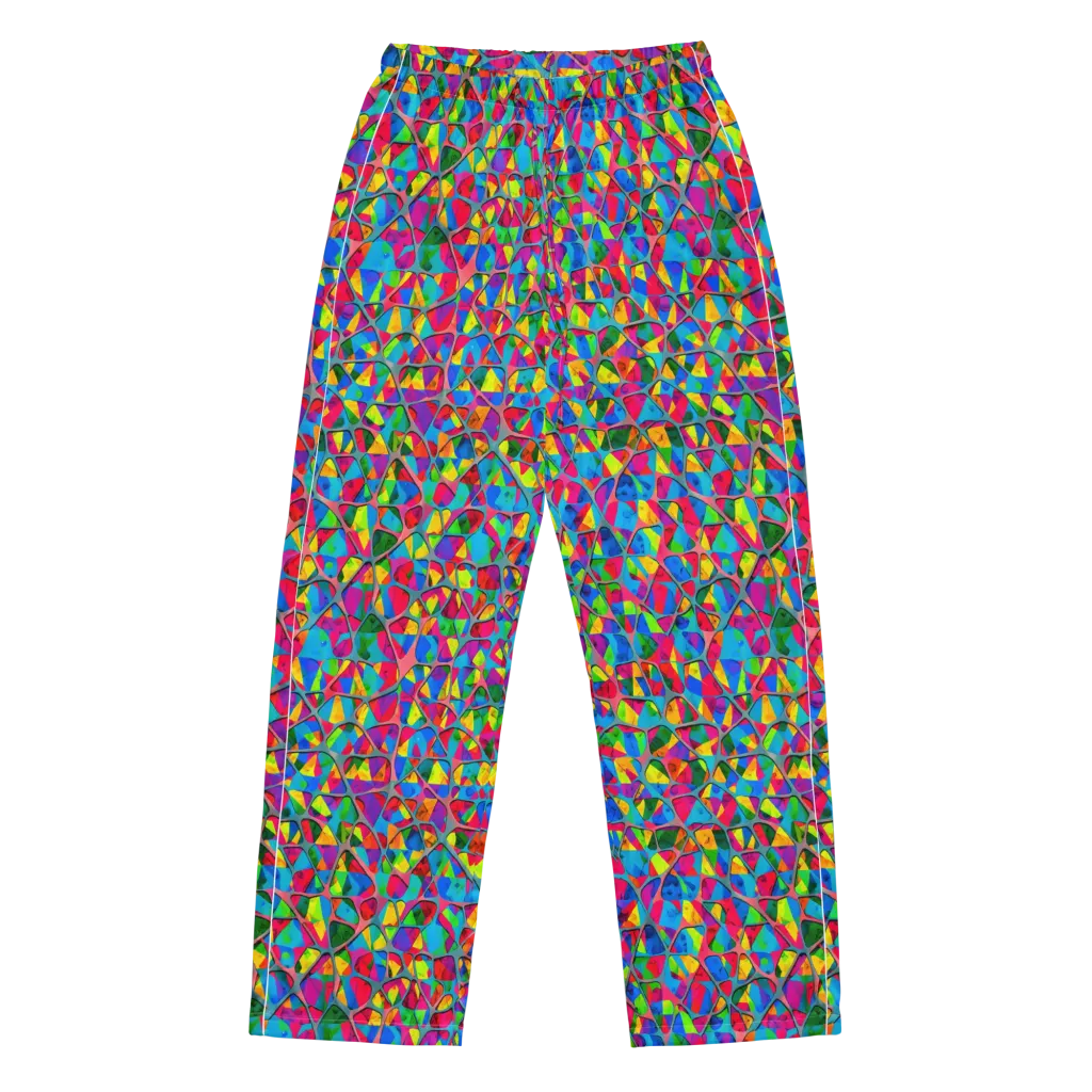 Chromatic Web on Women's Pajama Pants — Front