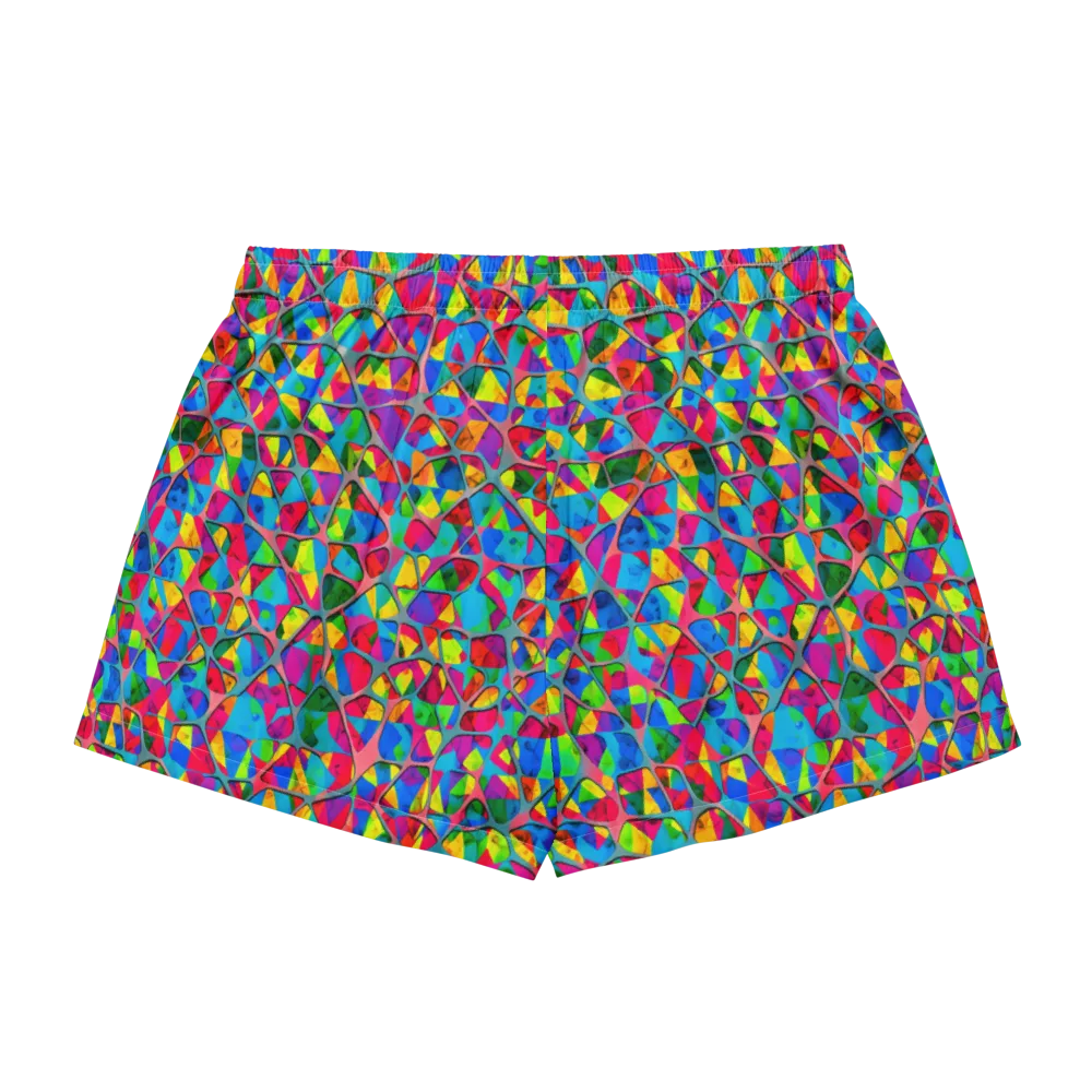 Chromatic Web on Women's Pajama Shorts — Back