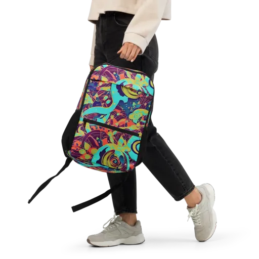 Vivid Spiral Tide on a Utility Backpack