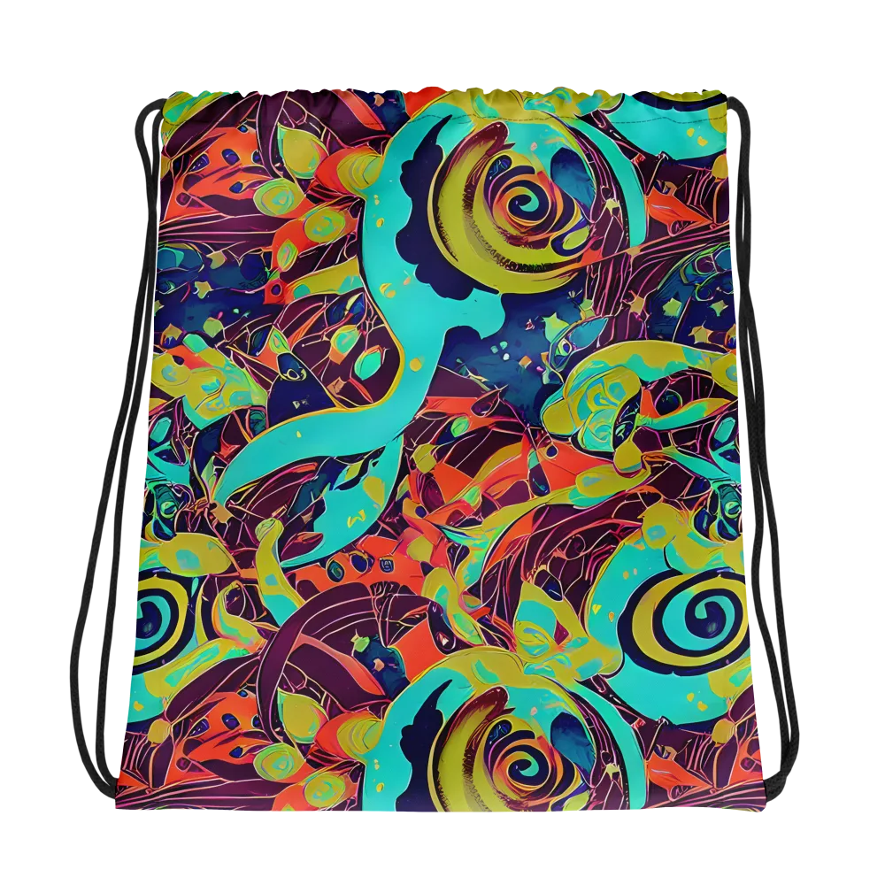 Vivid Spiral Tide on Drawstring Bag — Photo