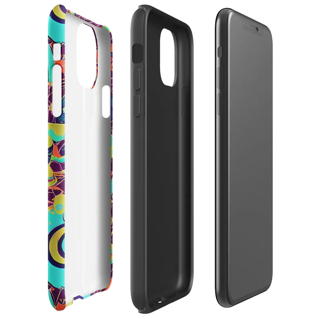 Vivid Spiral Tide on Tough Case for iPhone® — Right