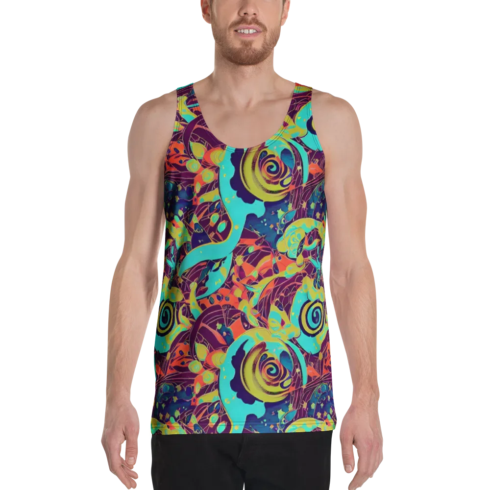 Vivid Spiral Tide on Men's Tank Top — Front