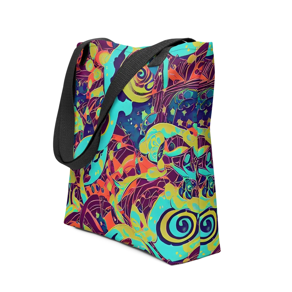Vivid Spiral Tide on Tote Bag — Front
