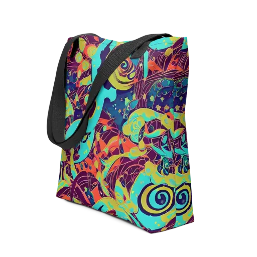 Vivid Spiral Tide on a Tote Bag