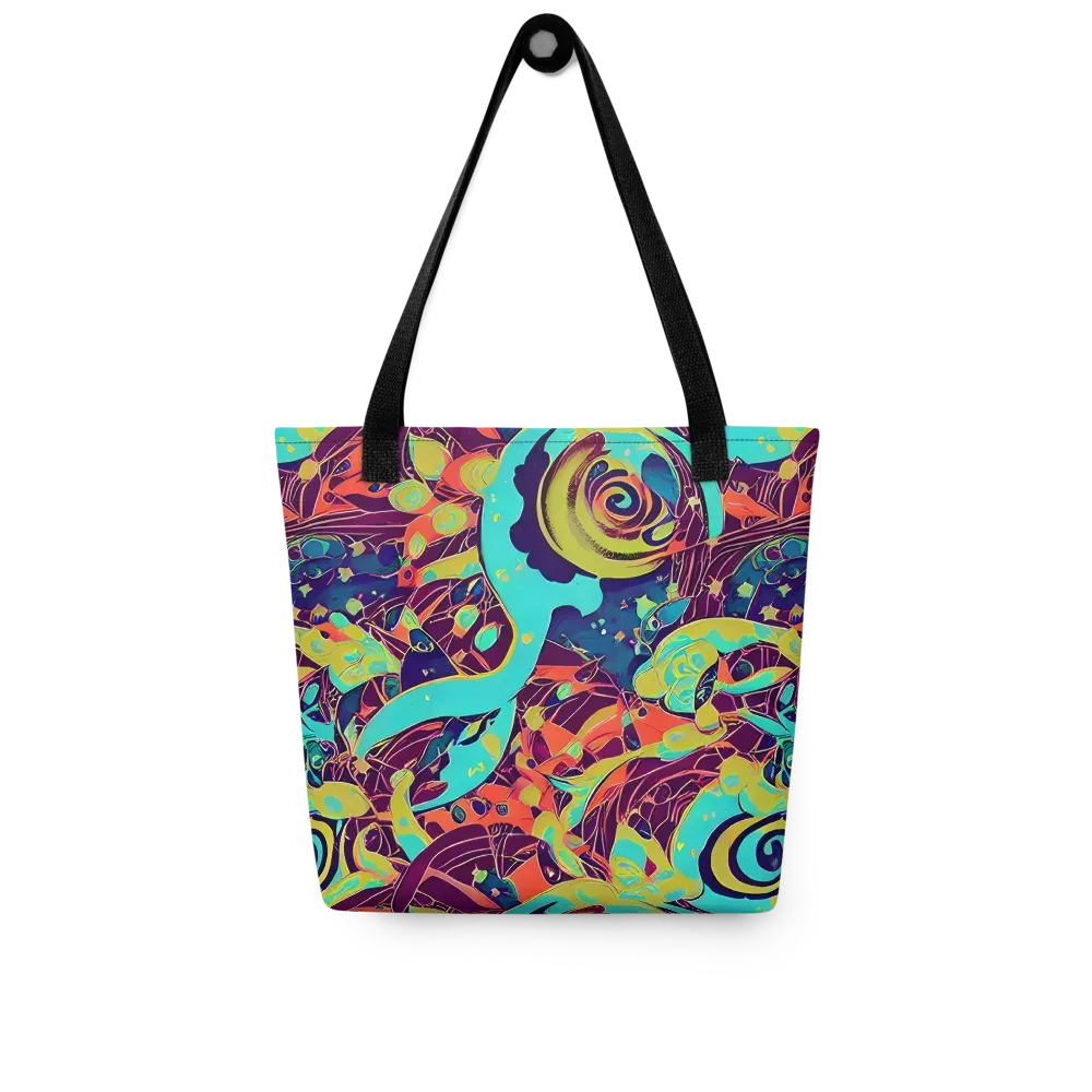 Vivid Spiral Tide on Tote Bag — Front