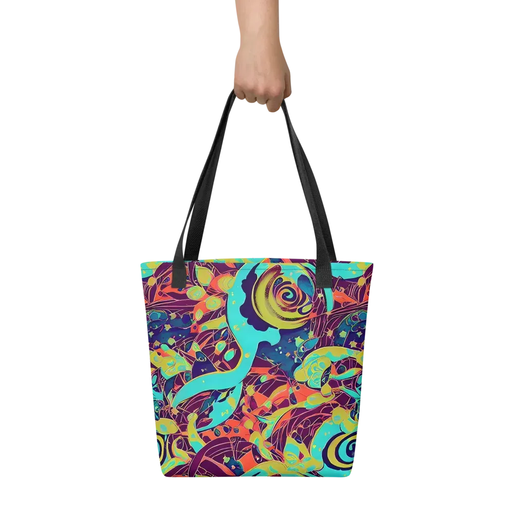 Vivid Spiral Tide on Tote Bag — Front