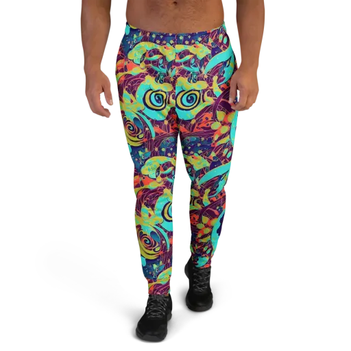 Vivid Spiral Tide on a Men's Joggers
