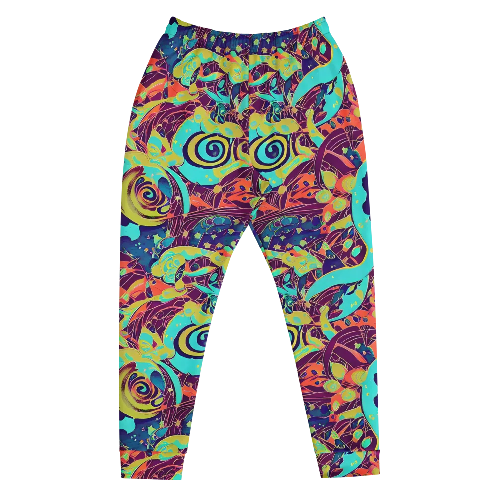 Vivid Spiral Tide on Men's Joggers — Front