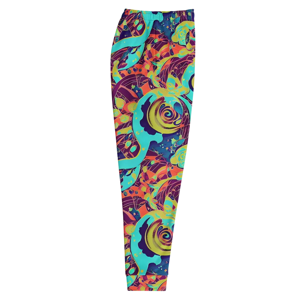 Vivid Spiral Tide on Men's Joggers — Right