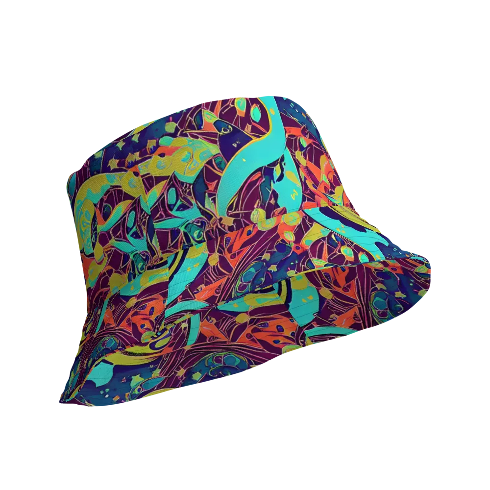 Vivid Spiral Tide on Reversible Bucket Hat — Product details Outside