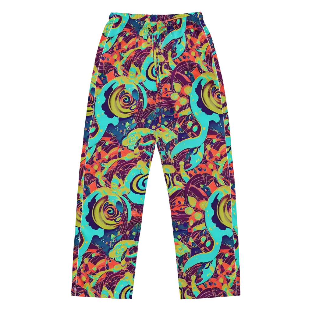 Vivid Spiral Tide on Women's Pajama Pants — Front