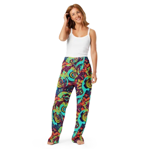 Vivid Spiral Tide on a Women's Pajama Pants