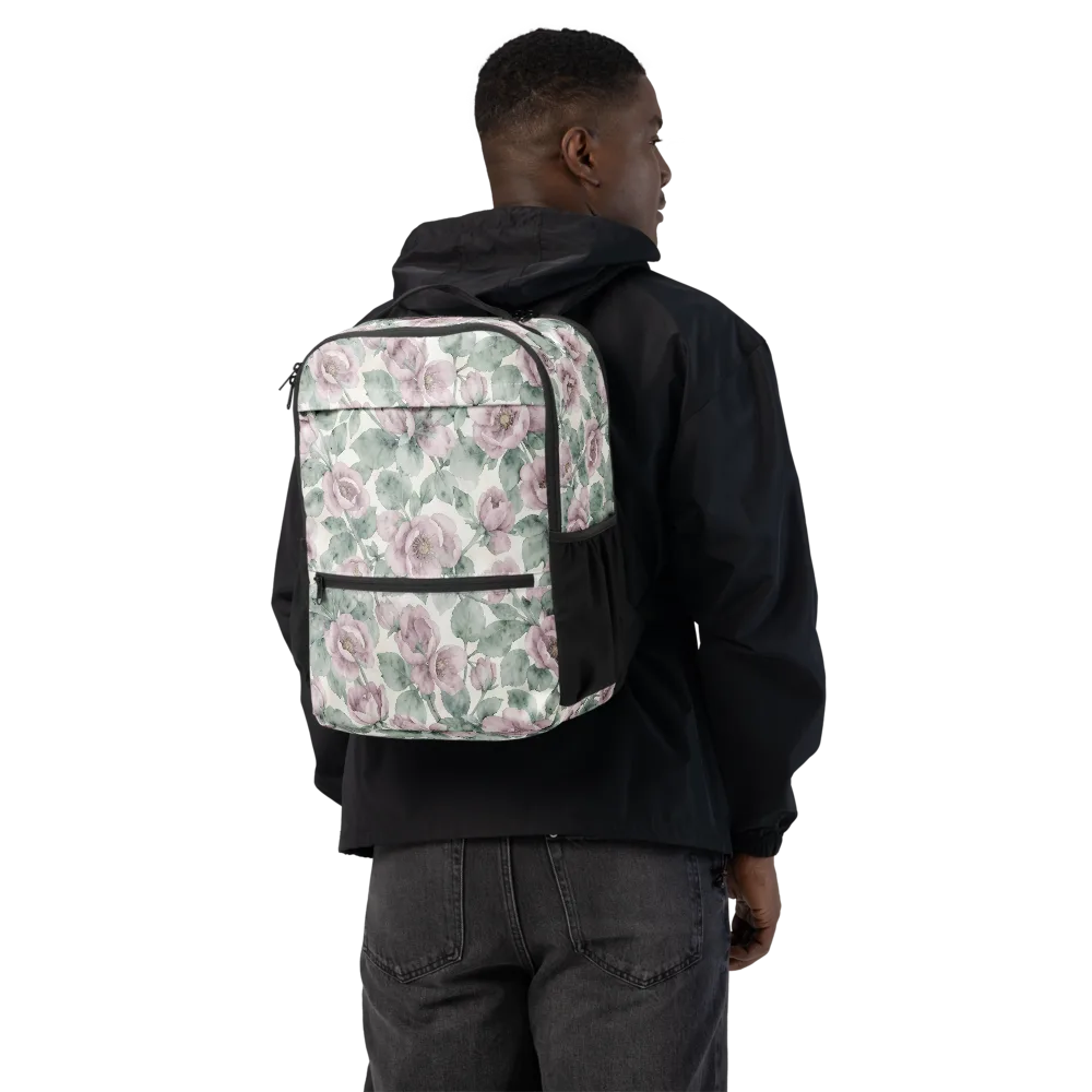 Blush Herbarium on Utility Backpack — Back