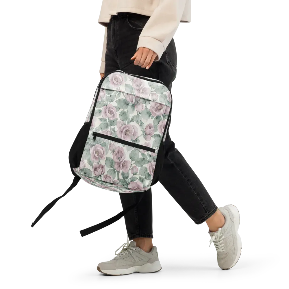 Blush Herbarium on Utility Backpack — Front