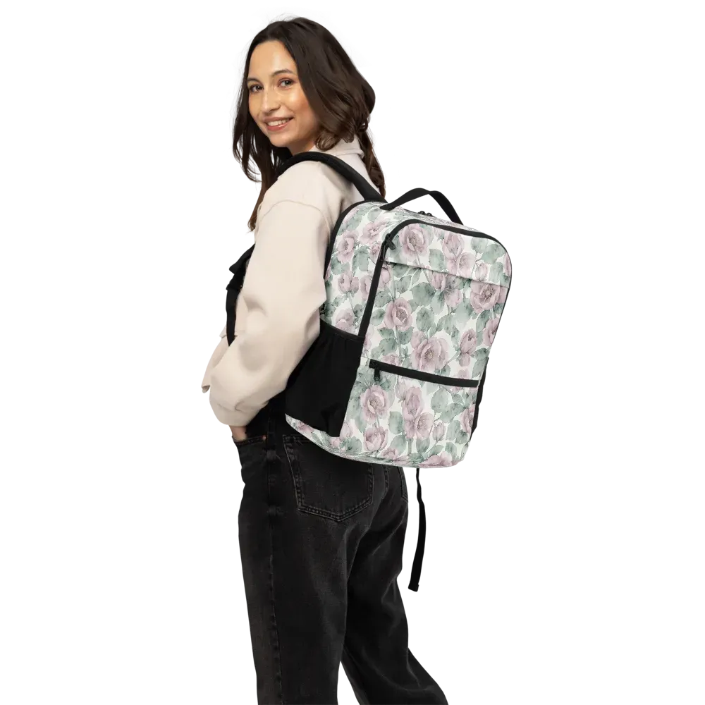 Blush Herbarium on Utility Backpack — Back