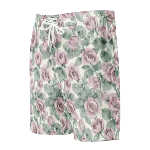 Blush Herbarium on a Men's Board Shorts