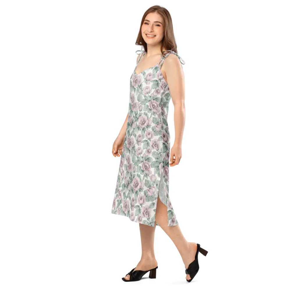 Blush Herbarium on Slip Dress — Left Front
