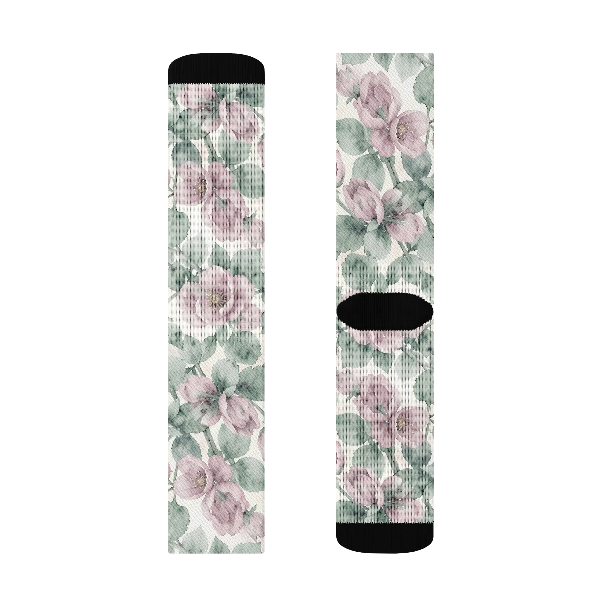 Blush Herbarium on Socks — Left Sock