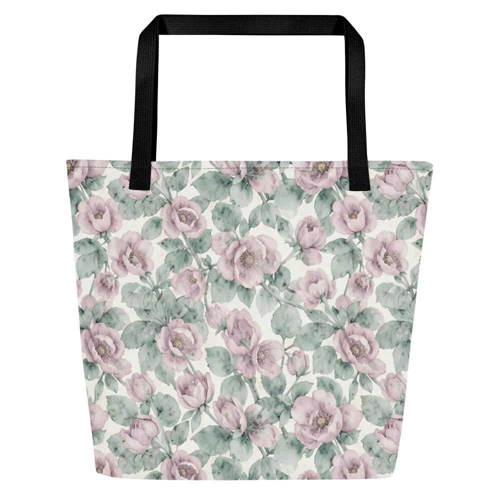 Blush Herbarium on Large Tote Bag W/ Pocket — Front