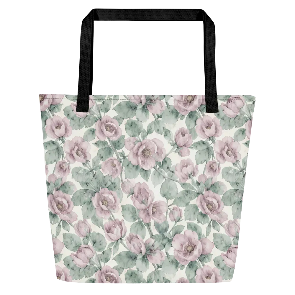 Blush Herbarium on Large Tote Bag W/ Pocket — Front