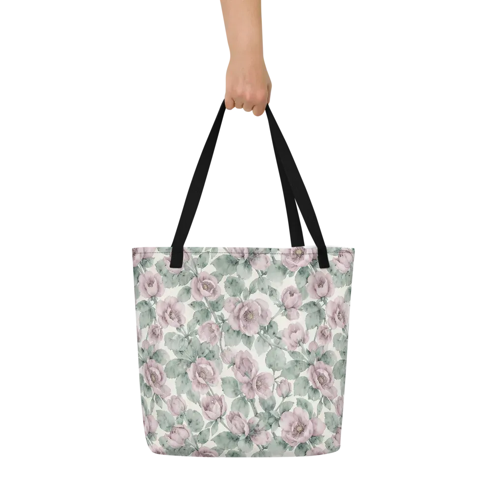 Blush Herbarium on Large Tote Bag W/ Pocket — Front