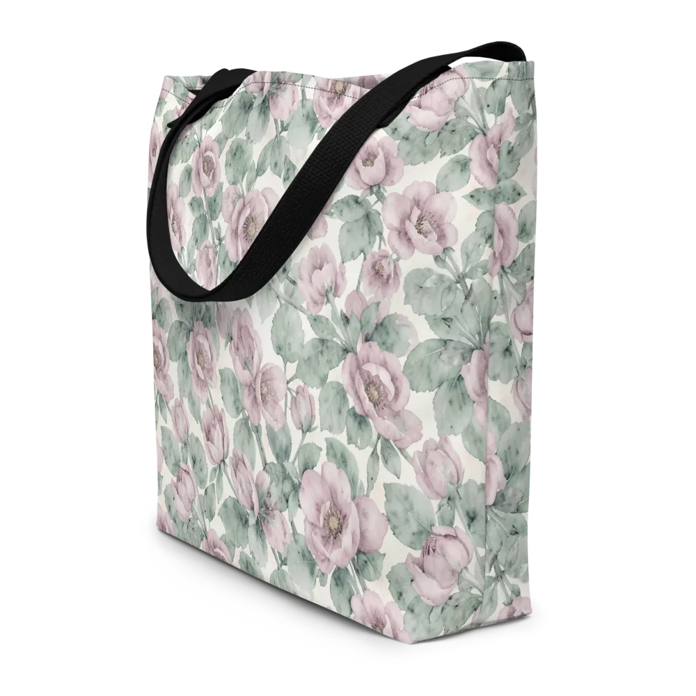 Blush Herbarium on Large Tote Bag W/ Pocket — Front