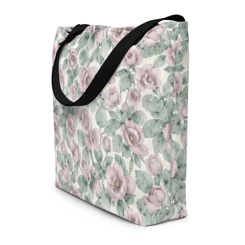 Blush Herbarium on Large Tote Bag W/ Pocket — Front