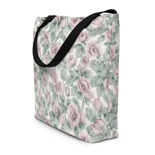Blush Herbarium on a Large Tote Bag W/ Pocket