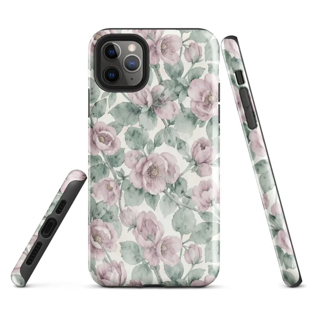Blush Herbarium on Tough Case for iPhone® — Front