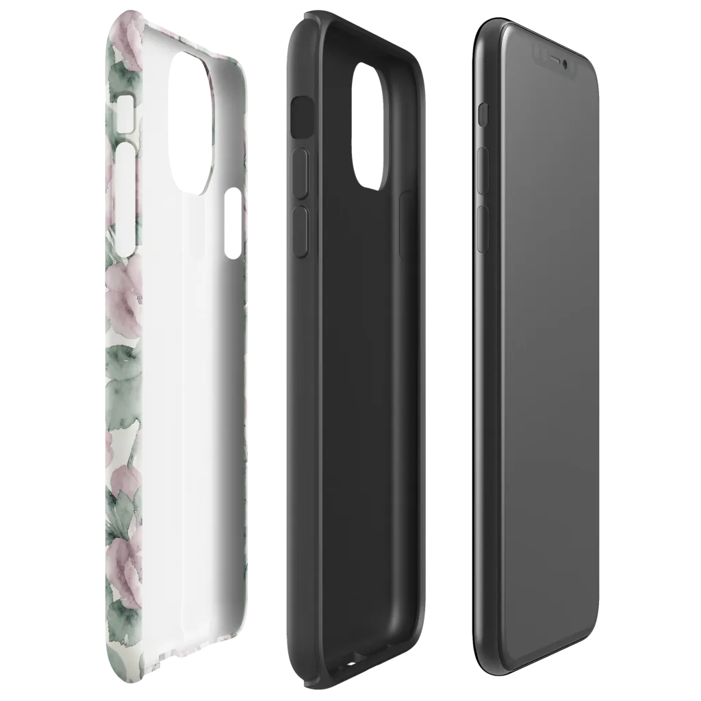 Blush Herbarium on Tough Case for iPhone® — Right