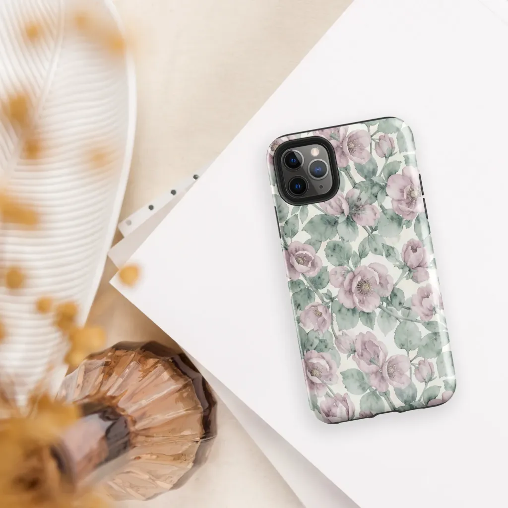 Blush Herbarium on Tough Case for iPhone® — Front