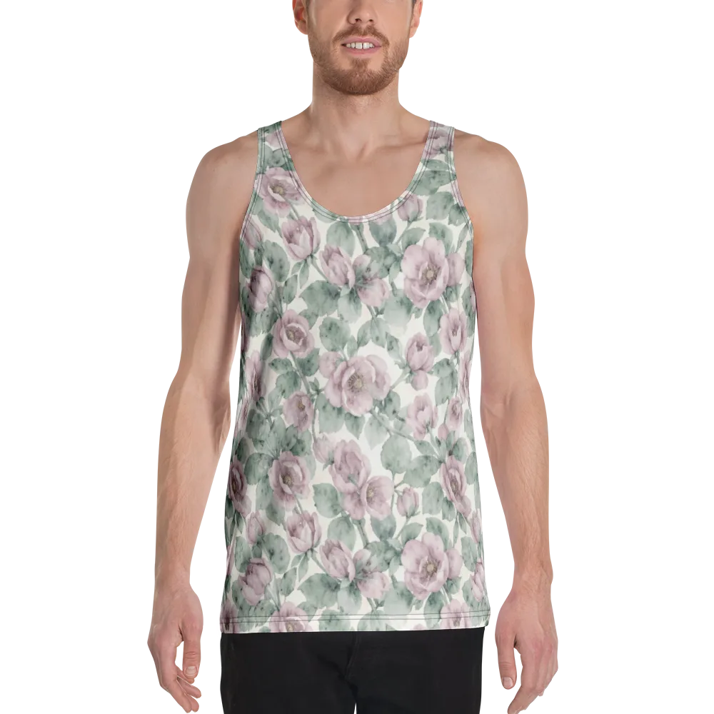 Blush Herbarium on Men's Tank Top — Front