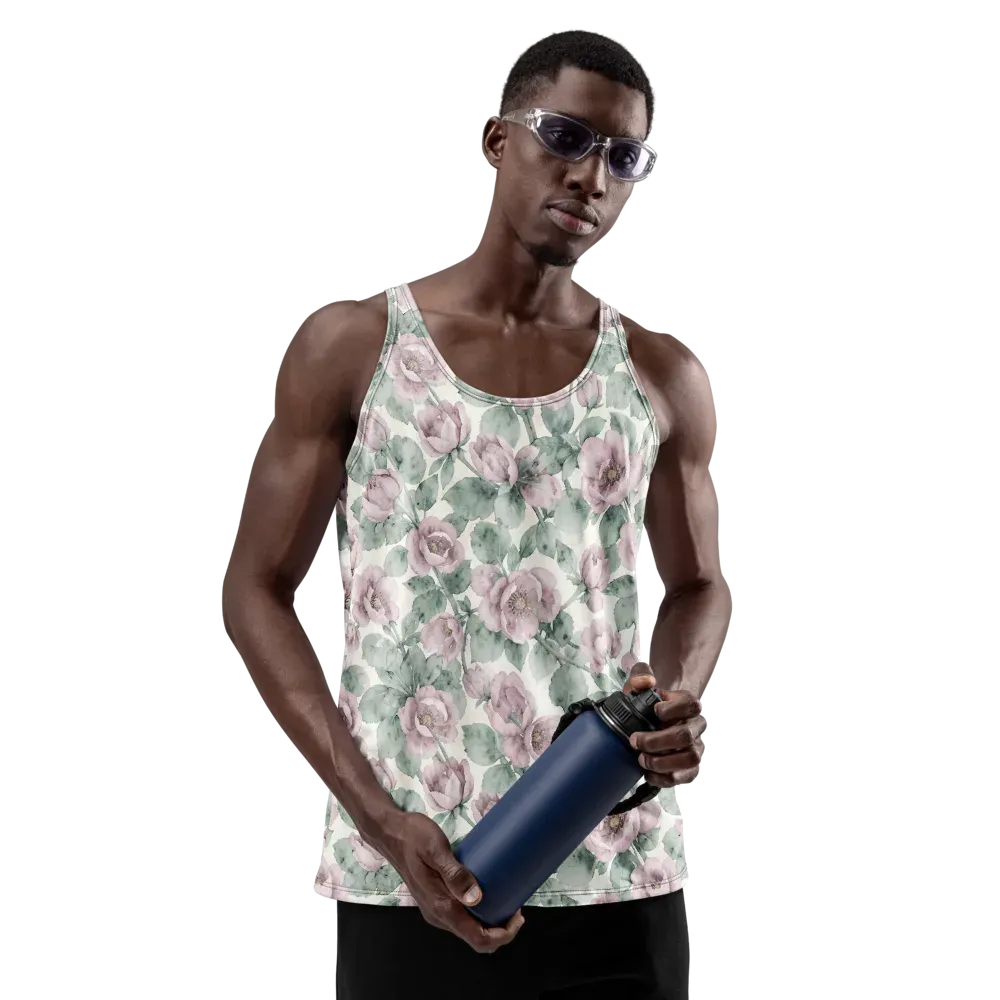 Blush Herbarium on Men's Tank Top — Front