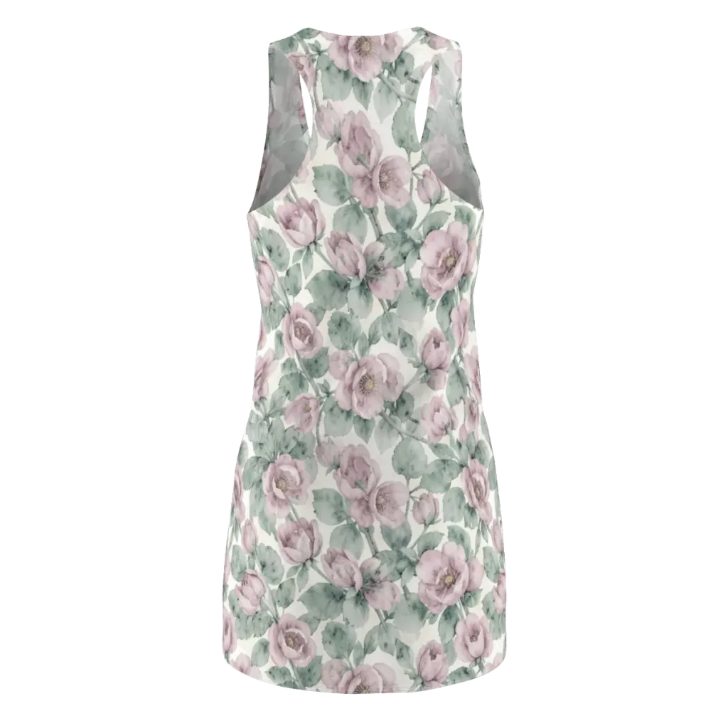 Blush Herbarium on Racerback Dress — Back