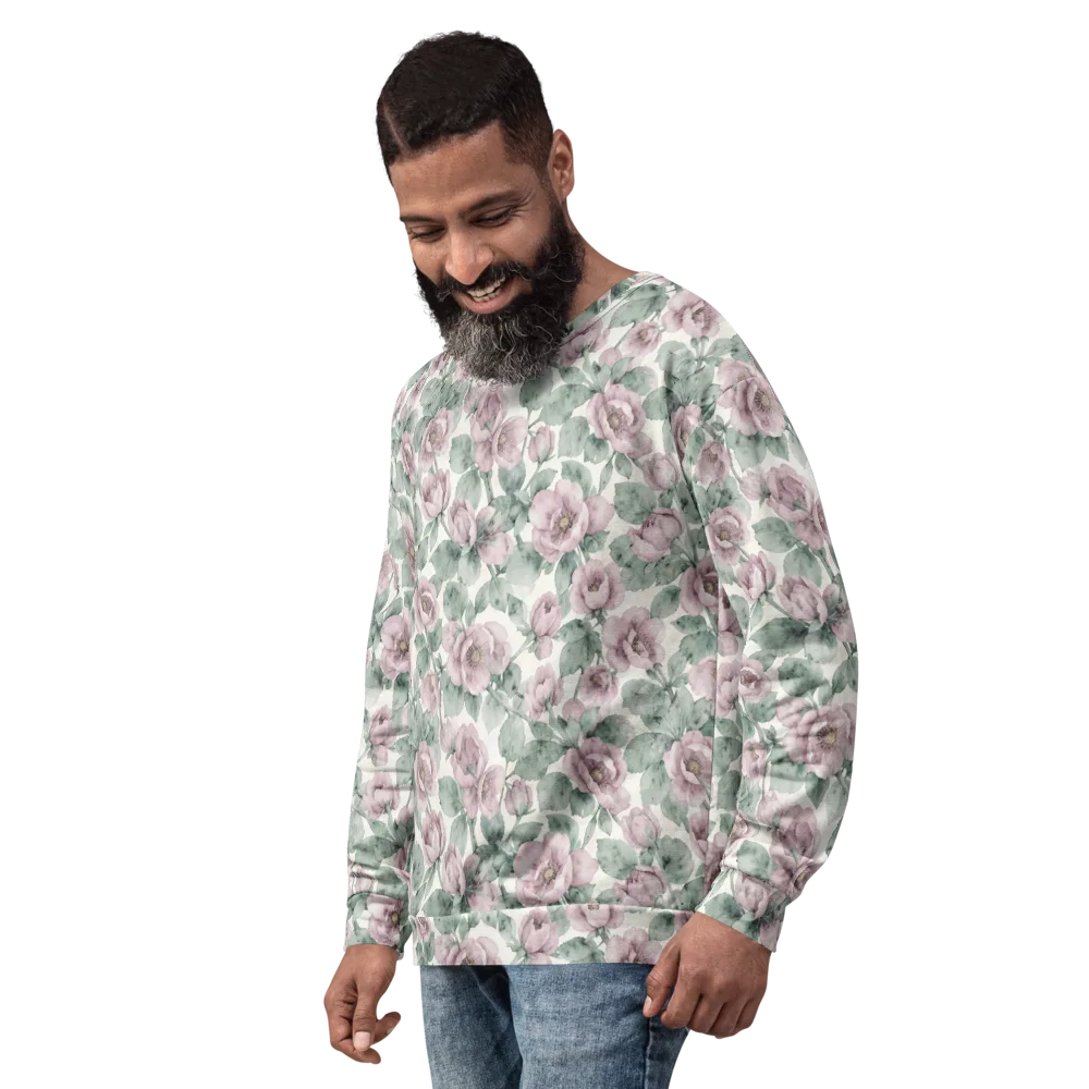 Blush Herbarium on Sweatshirt — Left Front