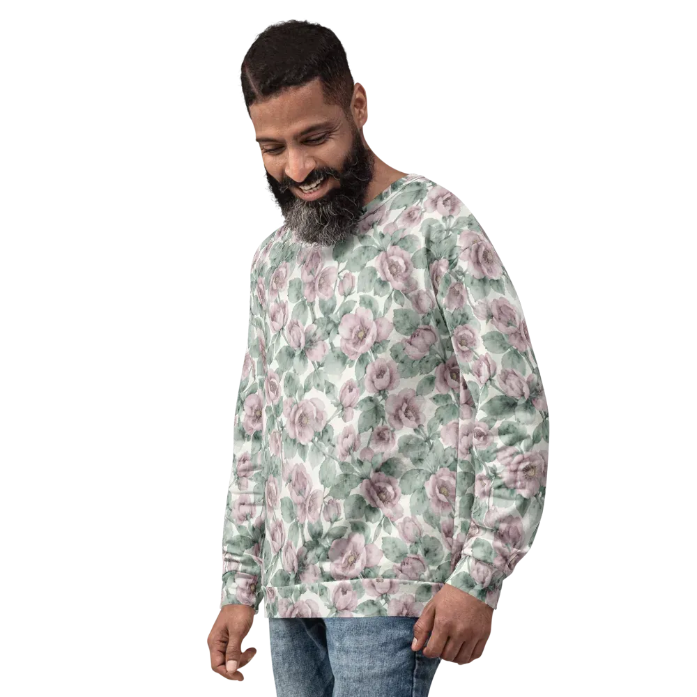 Blush Herbarium on Sweatshirt — Left Front