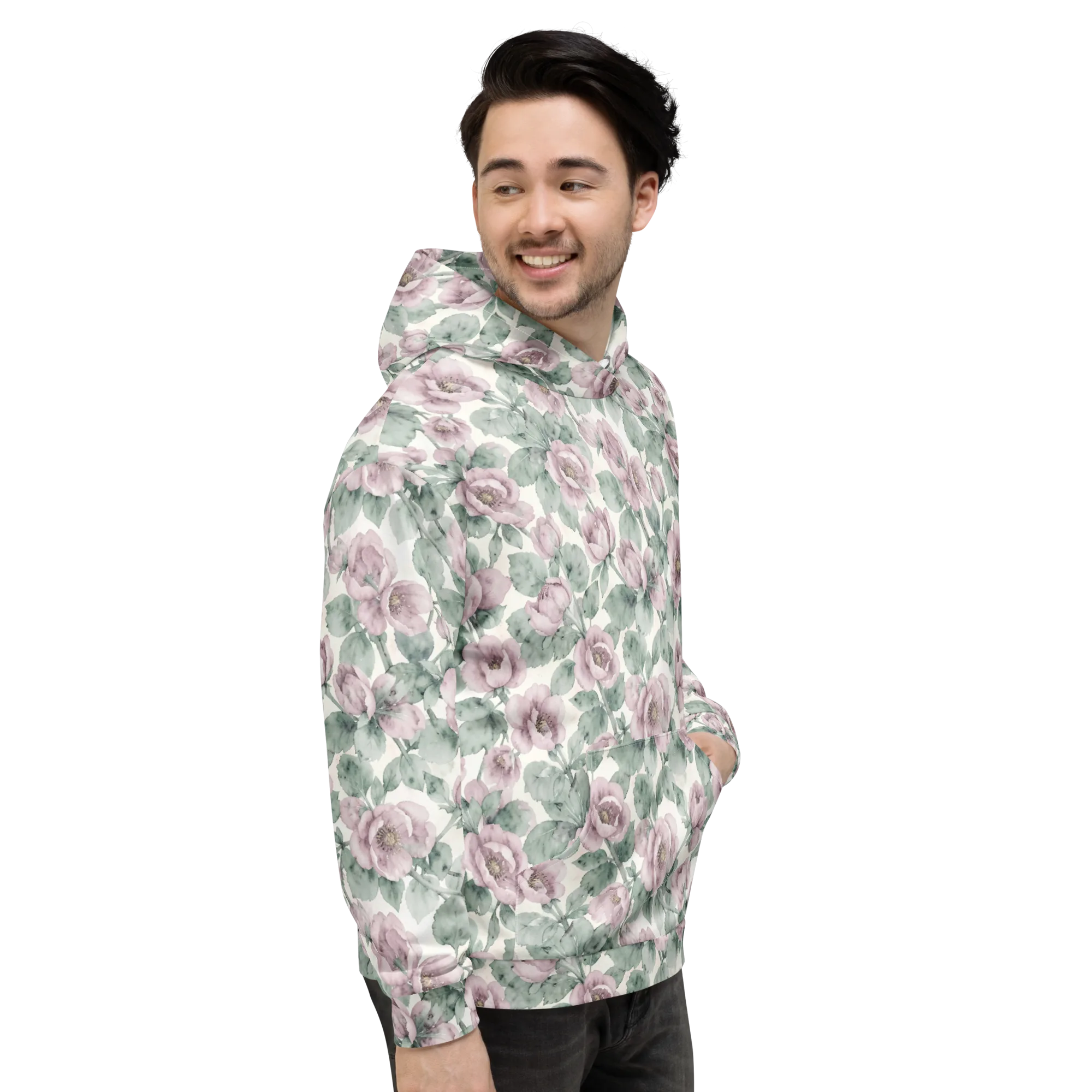 Blush Herbarium on Hoodie — Right