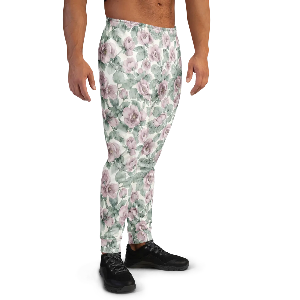 Blush Herbarium on Men's Joggers — Right