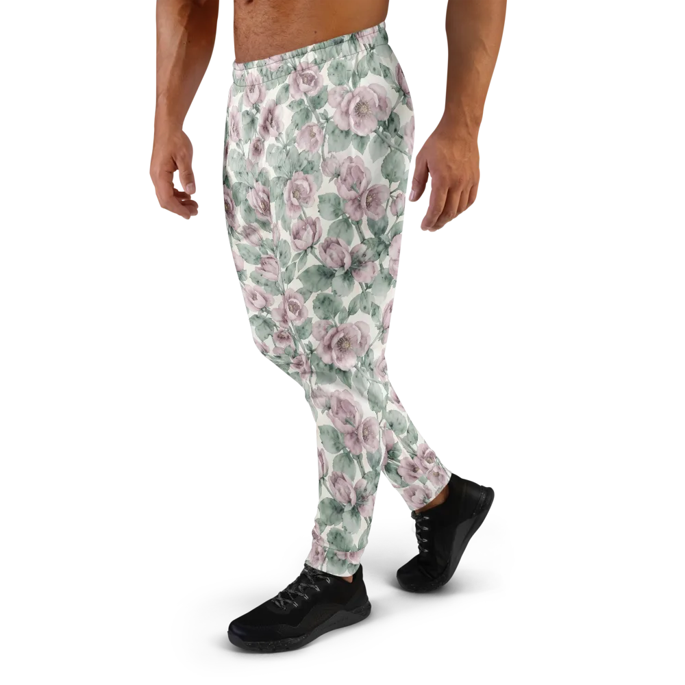 Blush Herbarium on Men's Joggers — Left