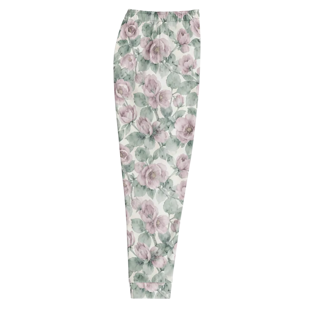 Blush Herbarium on Men's Joggers — Right