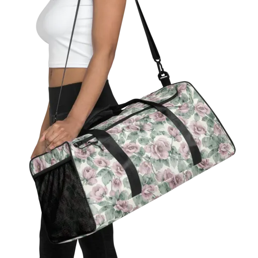 Blush Herbarium on a Duffle Bag