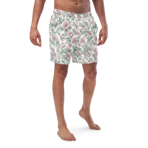 Blush Herbarium on a Swim Trunks