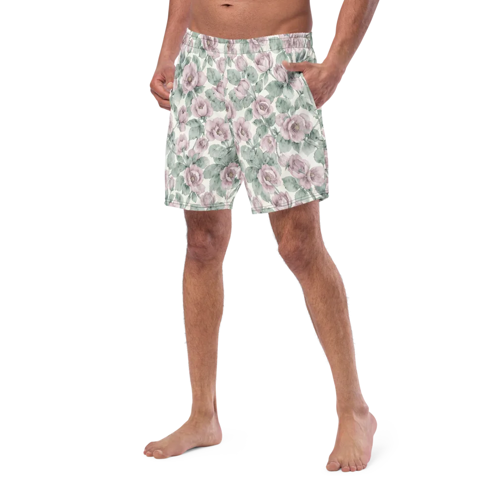 Blush Herbarium on Swim Trunks — Left Front