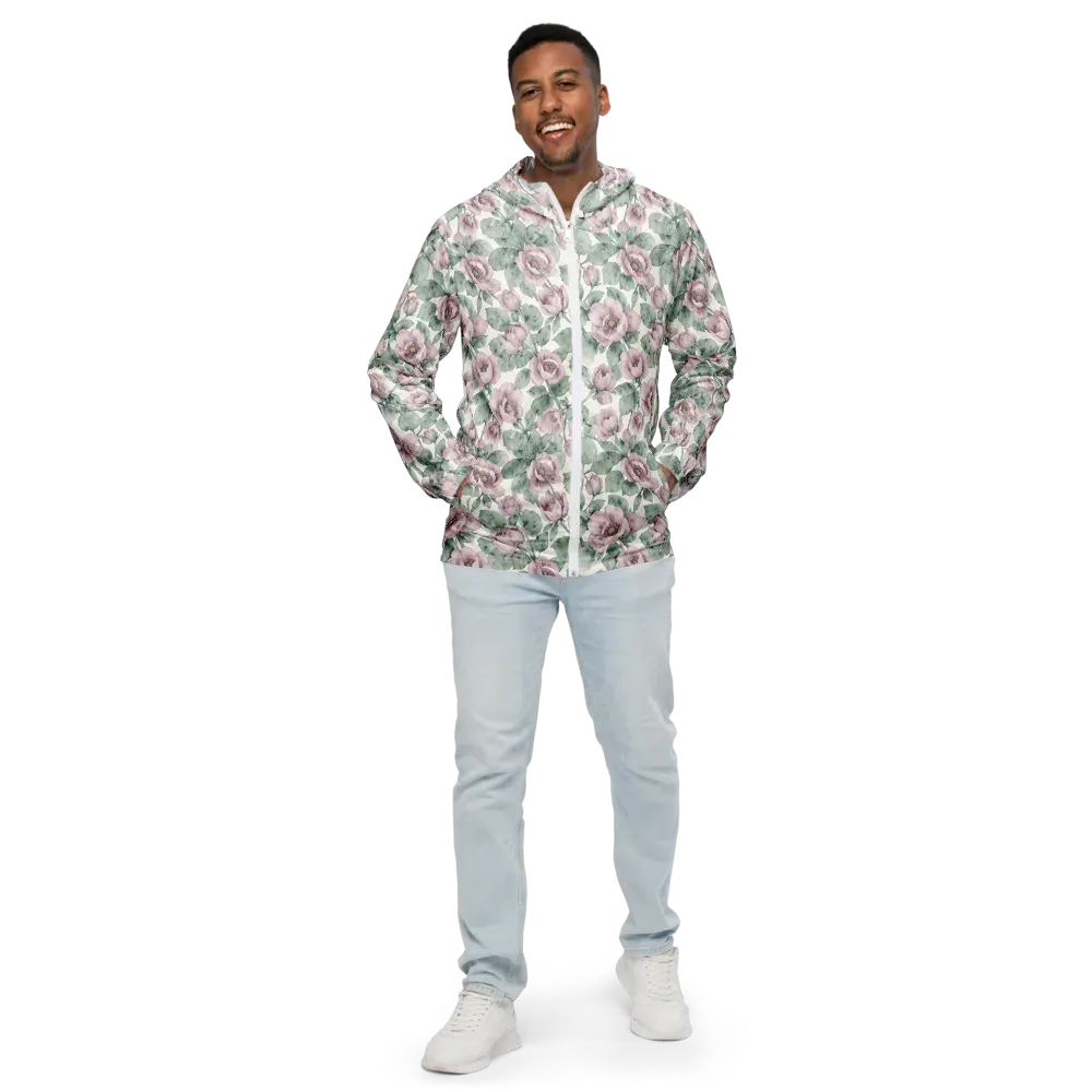 Blush Herbarium on Men's Windbreaker — Front