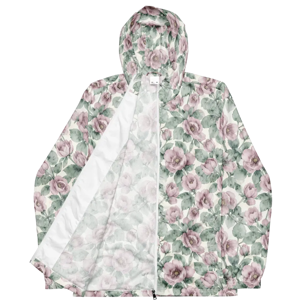 Blush Herbarium on Men's Windbreaker — Front